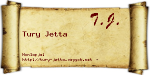 Tury Jetta névjegykártya